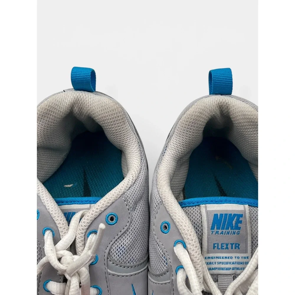 Nike Flex TR Running Shoes Grey Blue Womens 8.5 Low Top Sneakers 443836-003 - Picture 7 of 8